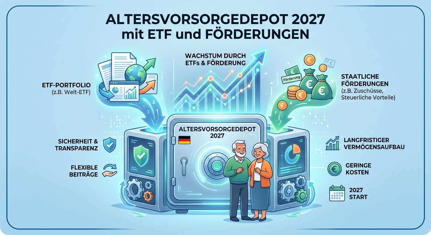 Altersvorsorgedepot mit ETF: Wie die neue Altersvorsorge ab 2027 Ihr Geld arbeiten lässt